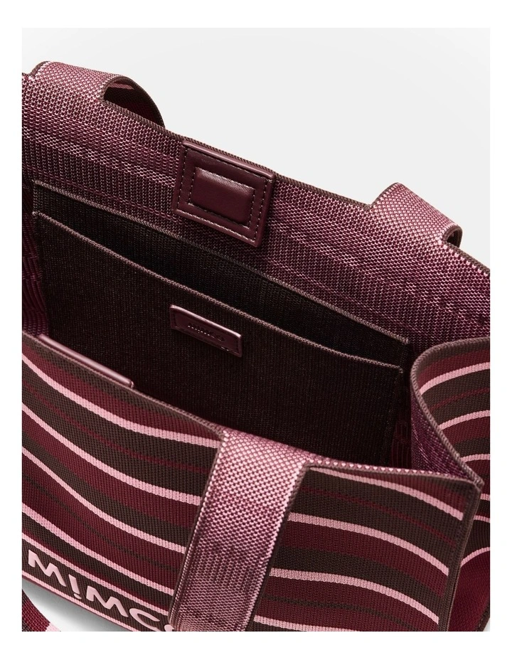 Blondie Boxy Tote Bag in Chocolate Stripe image 7
