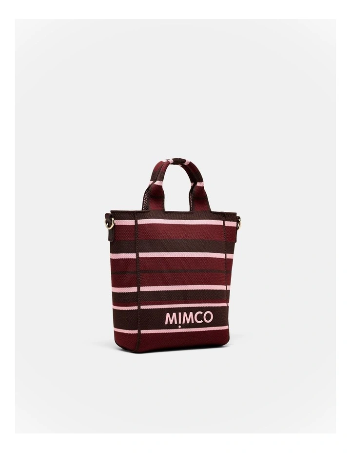 Blondie Mini Tote Bag in Chocolate Stripe image 3