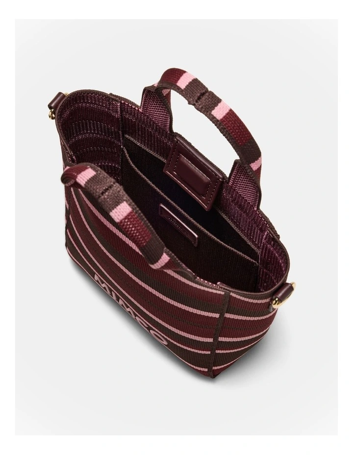 Blondie Mini Tote Bag in Chocolate Stripe image 7