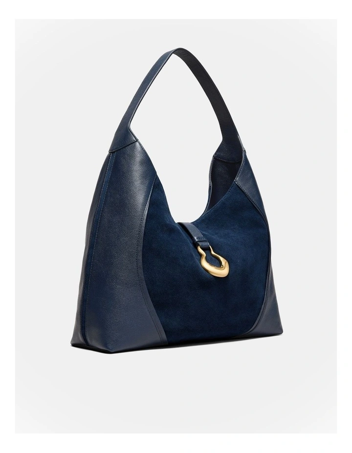 Shield Hobo Bag in Navy image 3