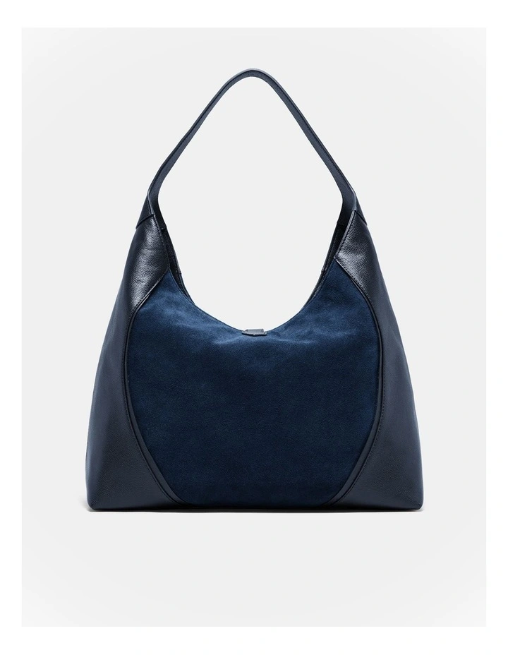 Shield Hobo Bag in Navy image 5