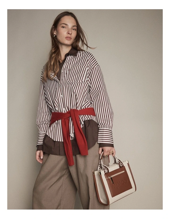 Patch Mini Tote Bag in Walnut image 4
