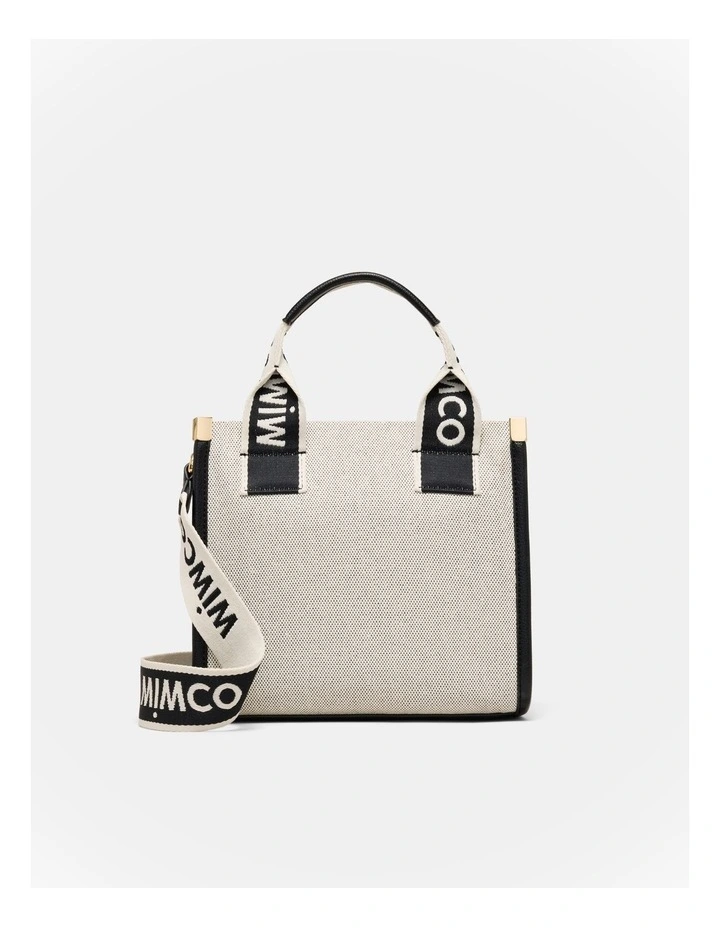Patch Mini Tote Bag in Black Natural image 5