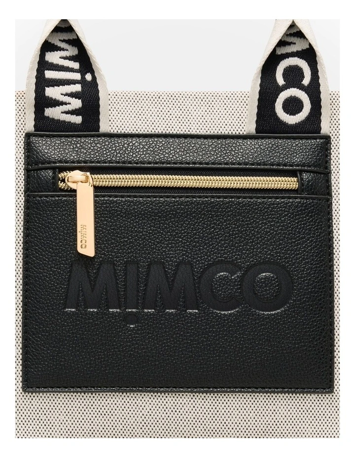 Patch Mini Tote Bag in Black Natural image 6
