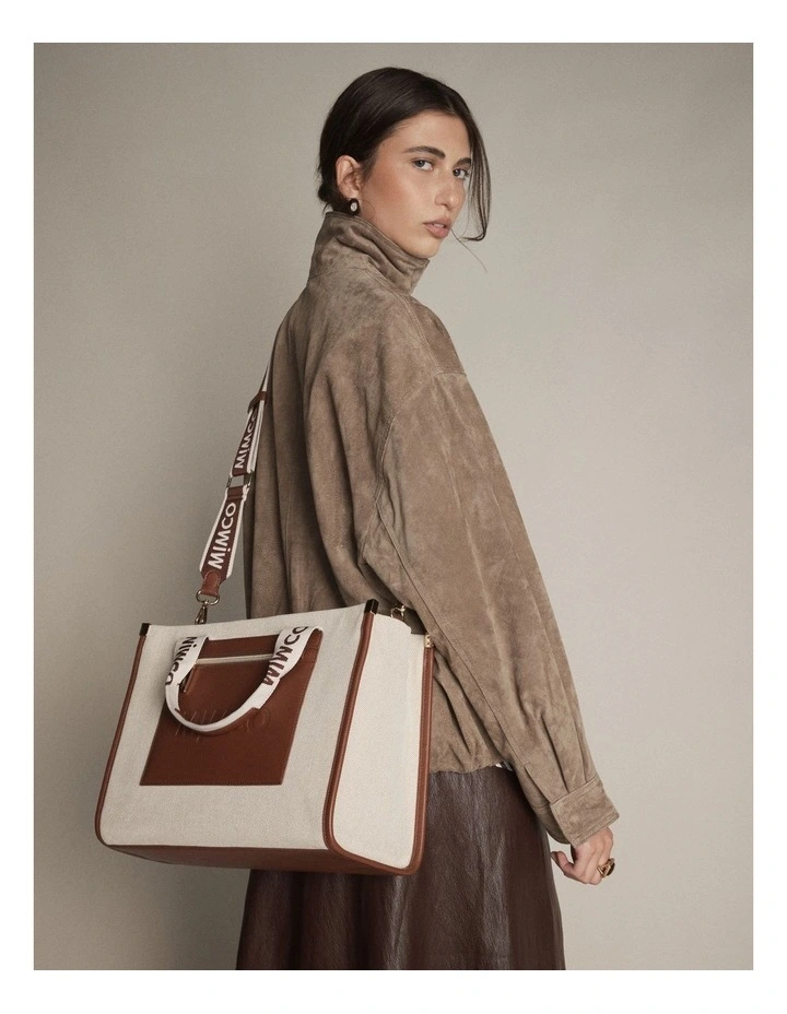 Patch Tote Bag in Walnut image 4