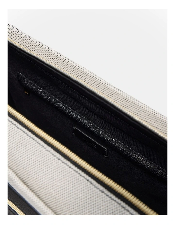 Patch Tote Bag in Black Natural image 7