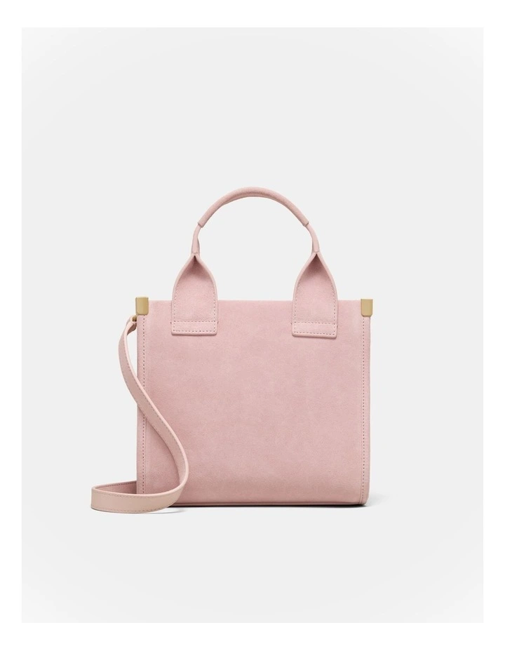 Patch Leather Mini Tote Bag in Pink Salt image 5