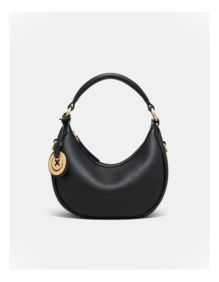 Luna Mini Crescent Bag in Black image 1