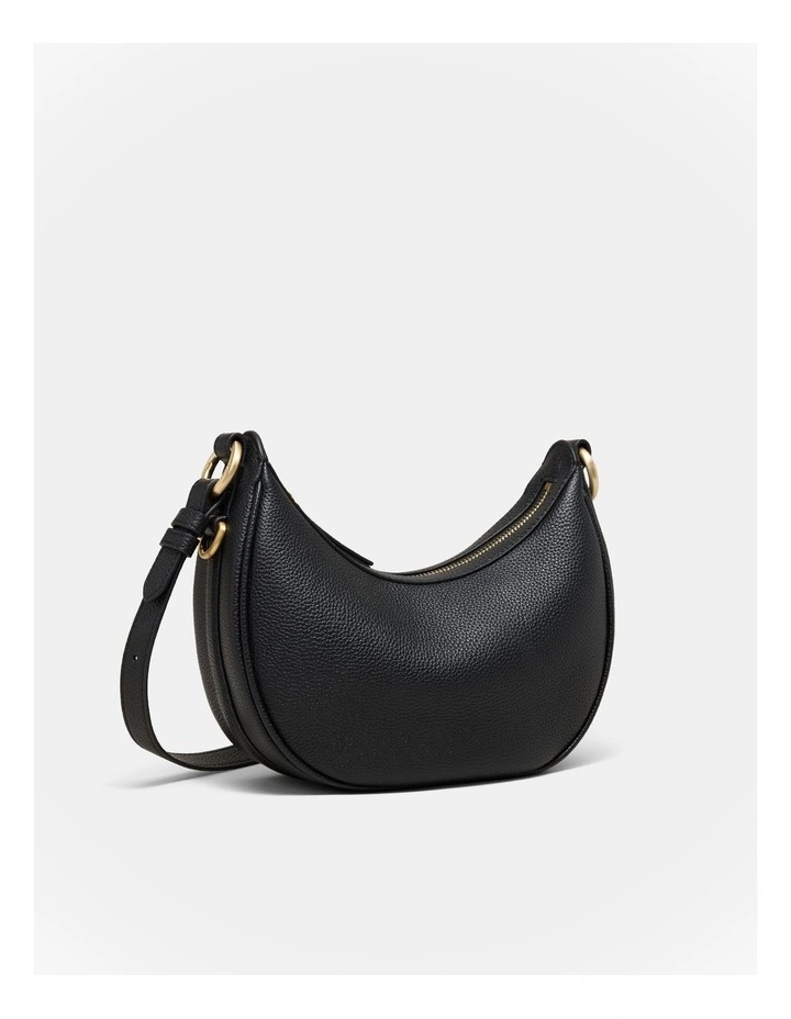 Luna Mini Crescent Bag in Black image 3