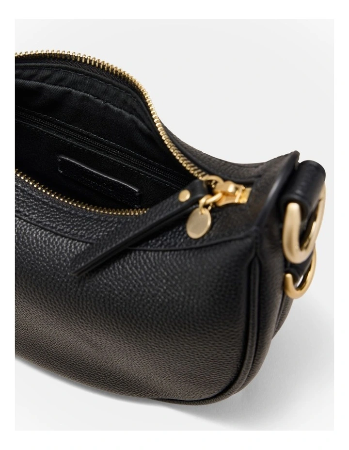 Luna Mini Crescent Bag in Black image 7