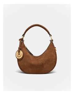 Luna Mini Crescent Bag in Walnut