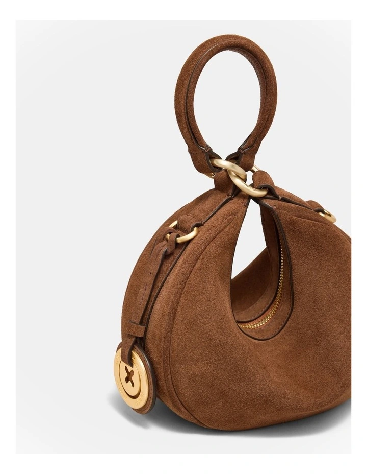 Luna Mini Crescent Bag in Walnut image 4