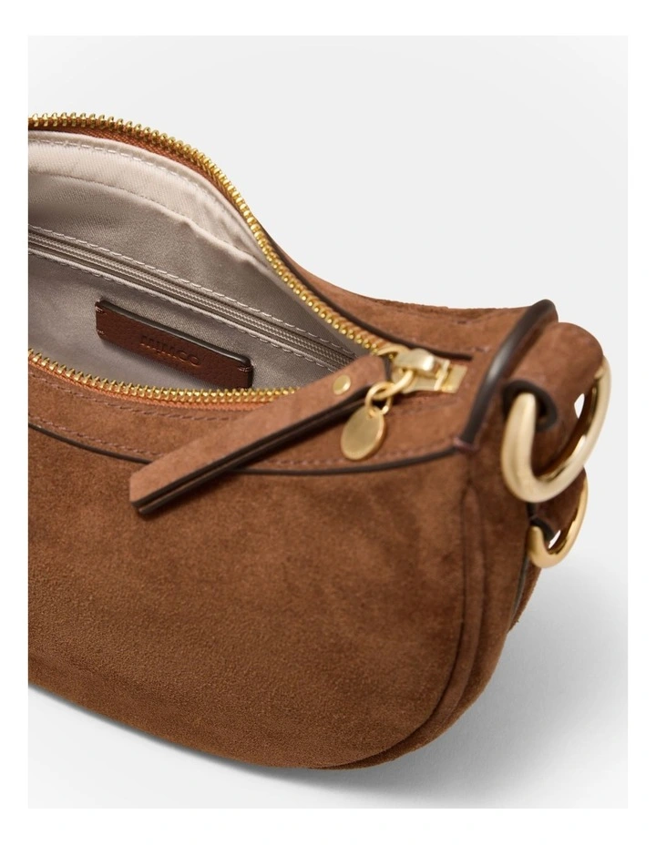 Luna Mini Crescent Bag in Walnut image 5