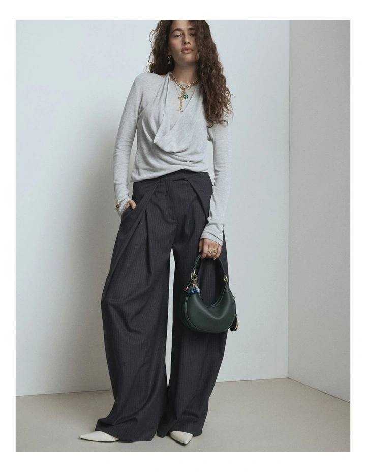 Luna Mini Crescent Bag in Thyme image 4