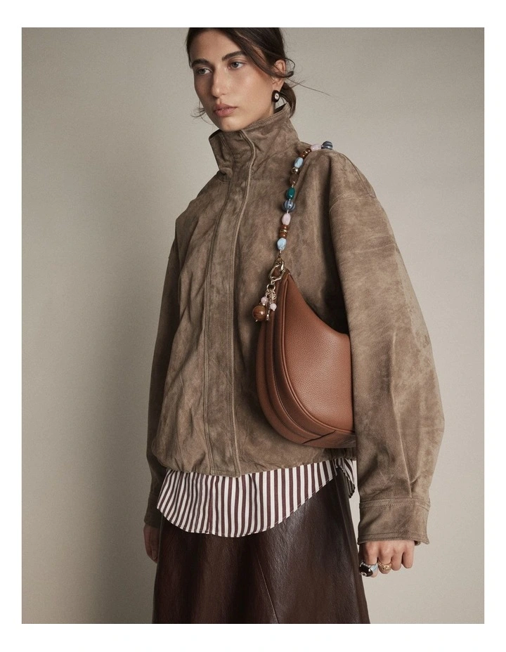 Luna Crescent Bag in Walnut image 4