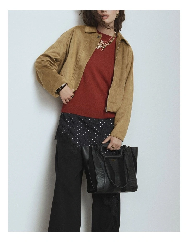 Harlowe Tote Bag in Black image 4
