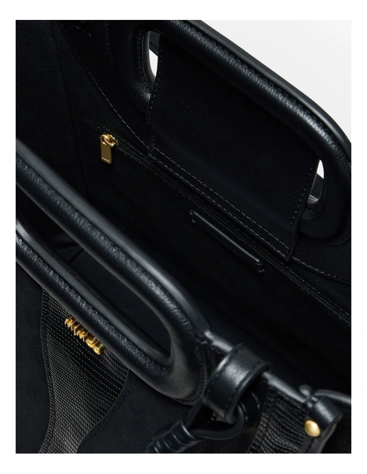 Harlowe Tote Bag in Black image 7