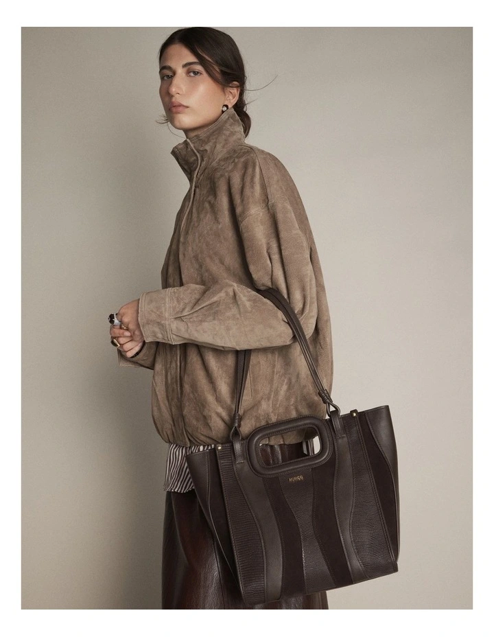 Harlowe Tote Bag in Bitter Chocolate image 2