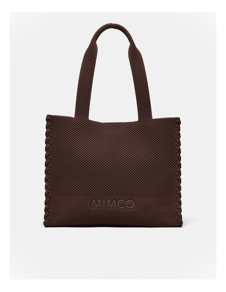 Blondie Boxy Tote Bag in Chocolate image 1