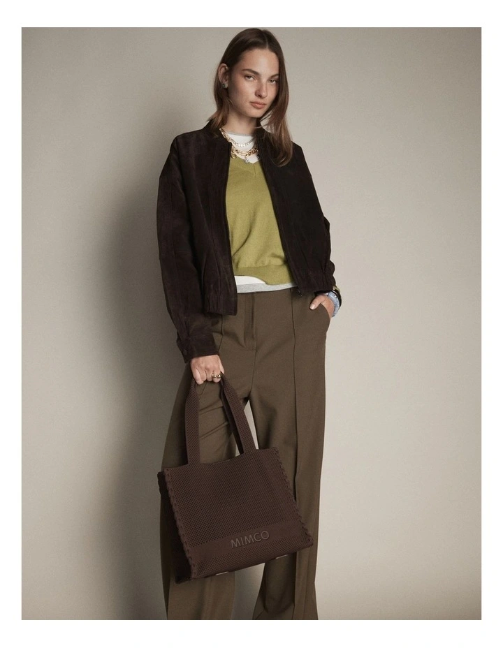 Blondie Boxy Tote Bag in Chocolate image 2