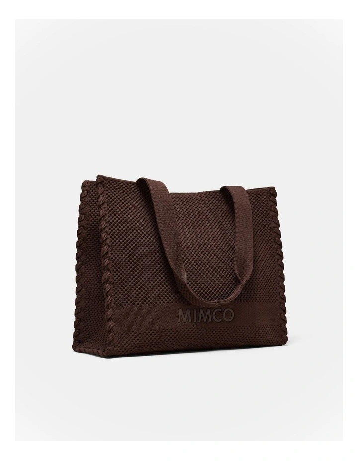 Blondie Boxy Tote Bag in Chocolate image 3