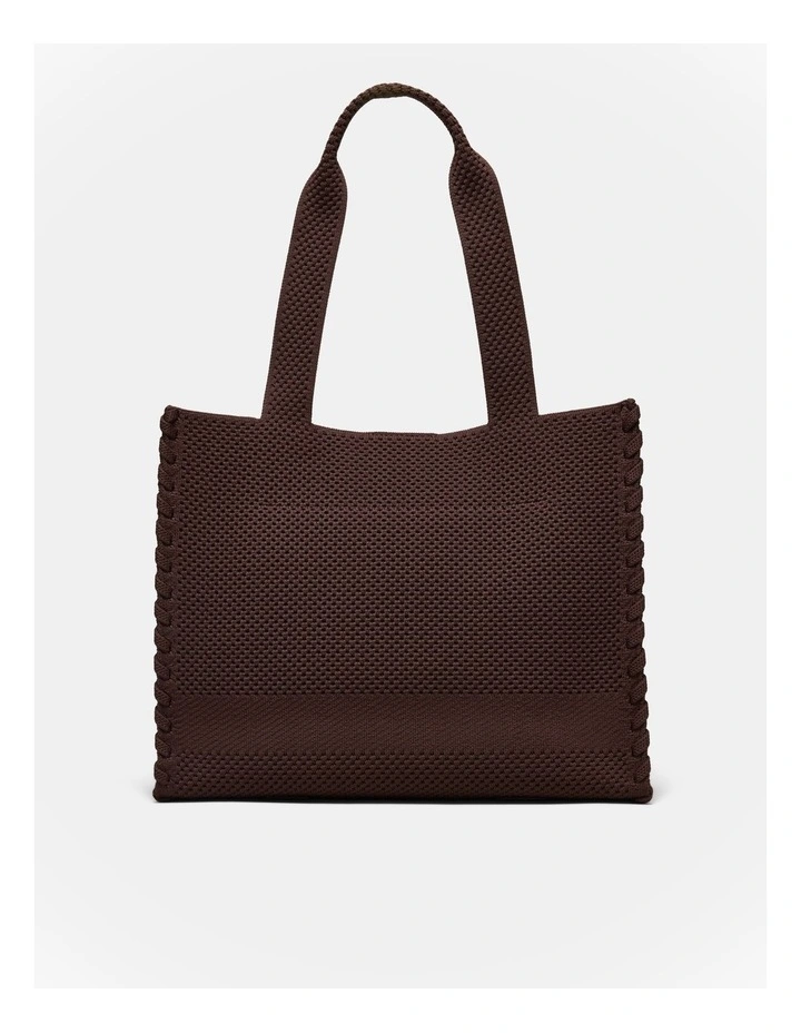 Blondie Boxy Tote Bag in Chocolate image 4