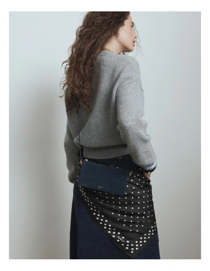 Belle Pouch Crossbody Bag in Navy image 2