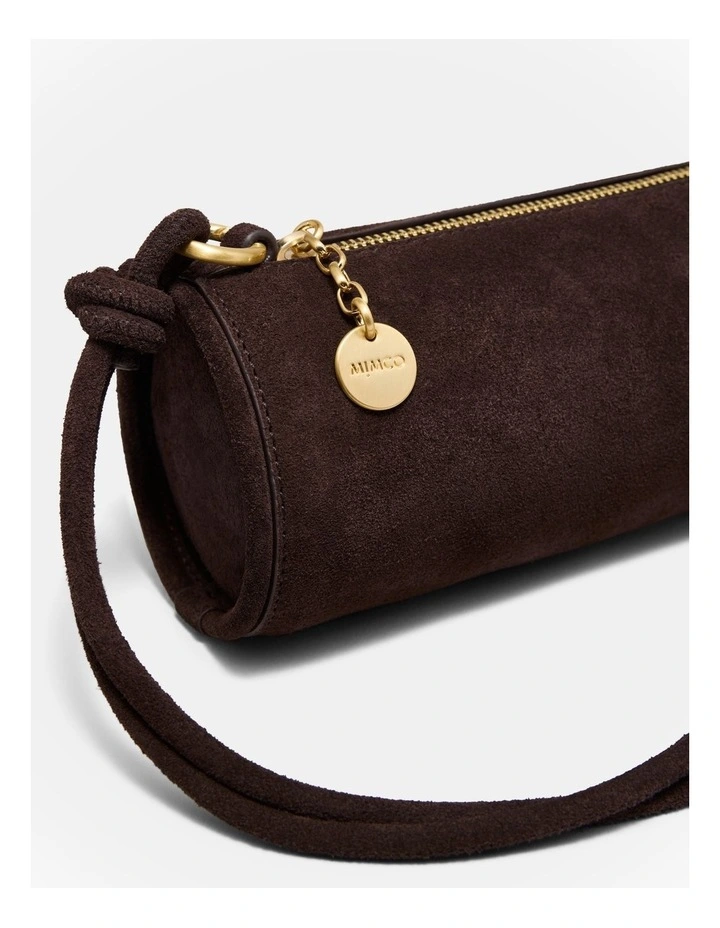 Barrel Mini Shoulder Bag in Chocolate image 5