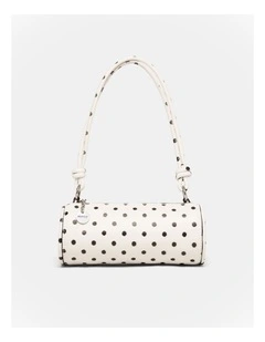 Barrel Mini Shoulder Bag in Dot Print