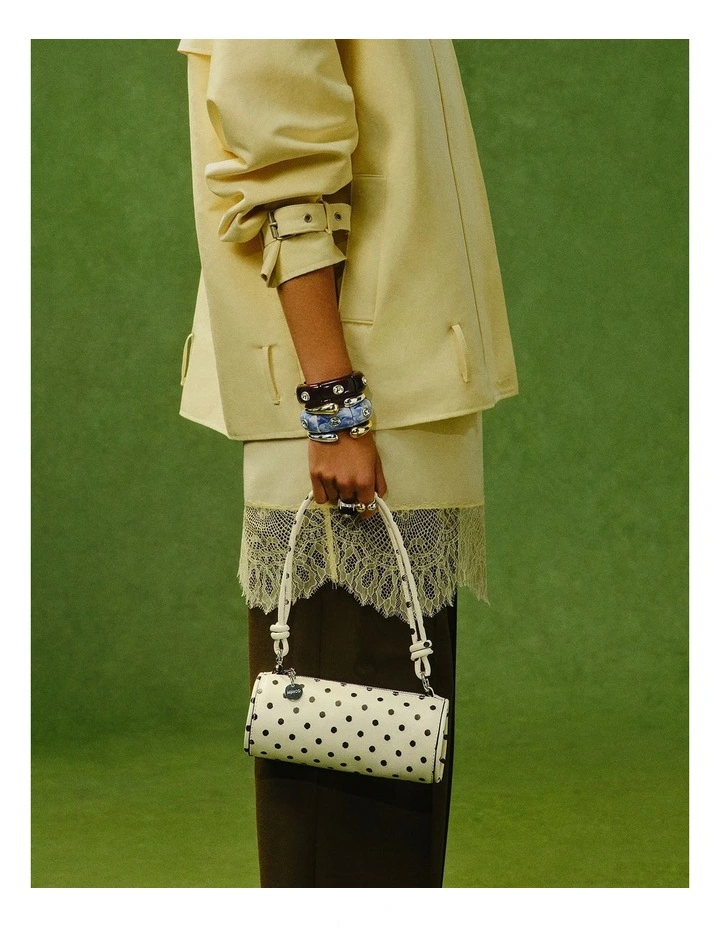 Barrel Mini Shoulder Bag in Dot Print image 2