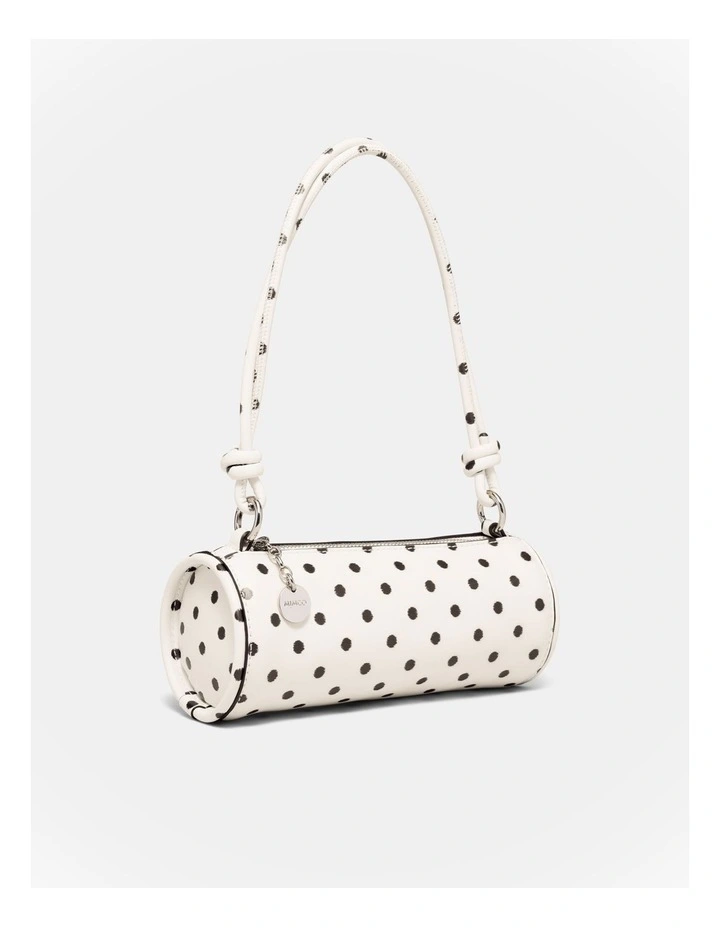 Barrel Mini Shoulder Bag in Dot Print image 3