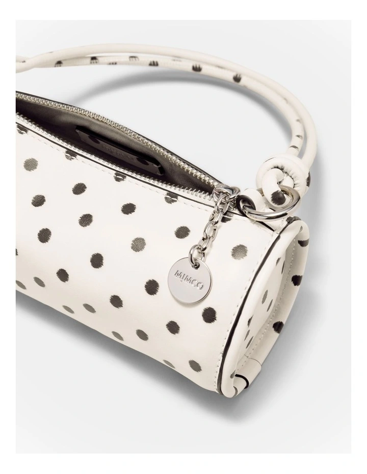 Barrel Mini Shoulder Bag in Dot Print image 7