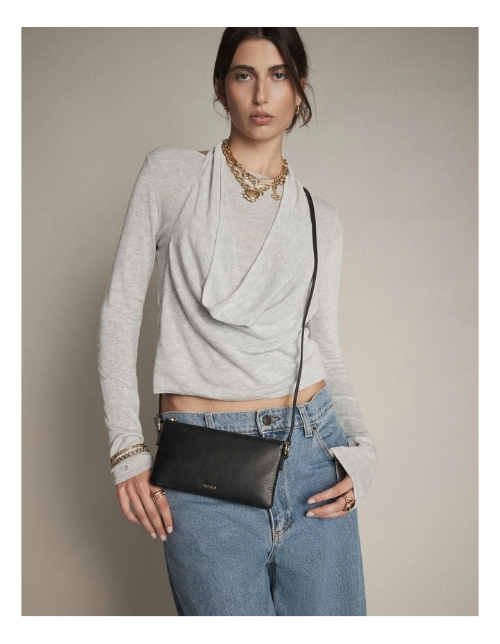 Belle Pouch Crossbody Bag in Black image 2