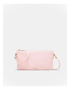 Belle Pouch Crossbody Bag in Pink Dust