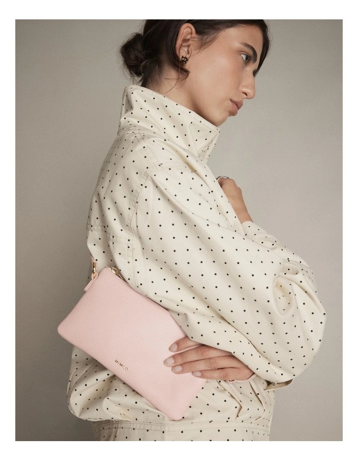 Belle Pouch Crossbody Bag in Pink Dust image 2