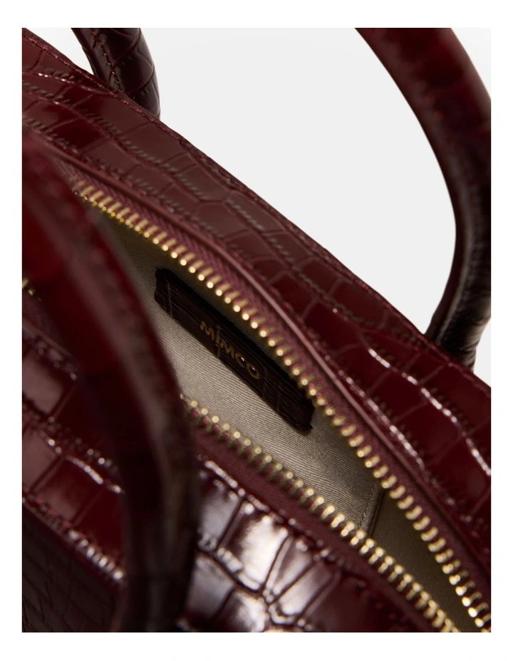 Jolene Mini Bowler Bag in Cherry image 7
