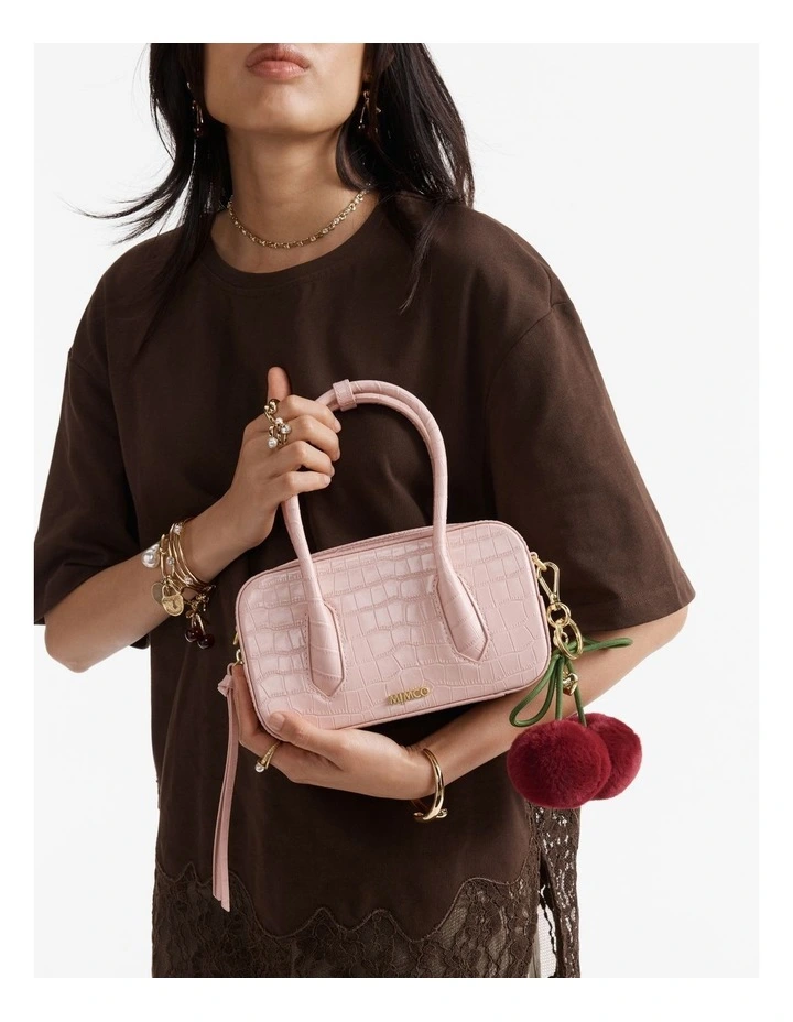 Jolene Mini Bowler Bag in Pink Dust image 2