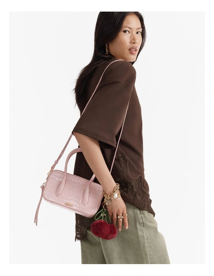 Jolene Mini Bowler Bag in Pink Dust image 4