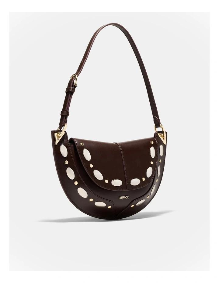 Dolly Studded Shoulder Bag in Brandy image 3