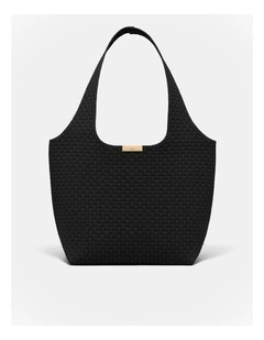 Amelie Basket Tote Bag in Black