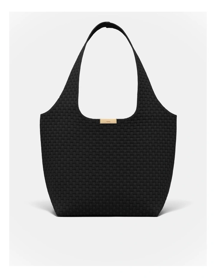 Amelie Basket Tote Bag in Black image 1