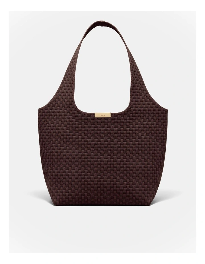 Amelie Basket Tote Bag in Chocolate image 1
