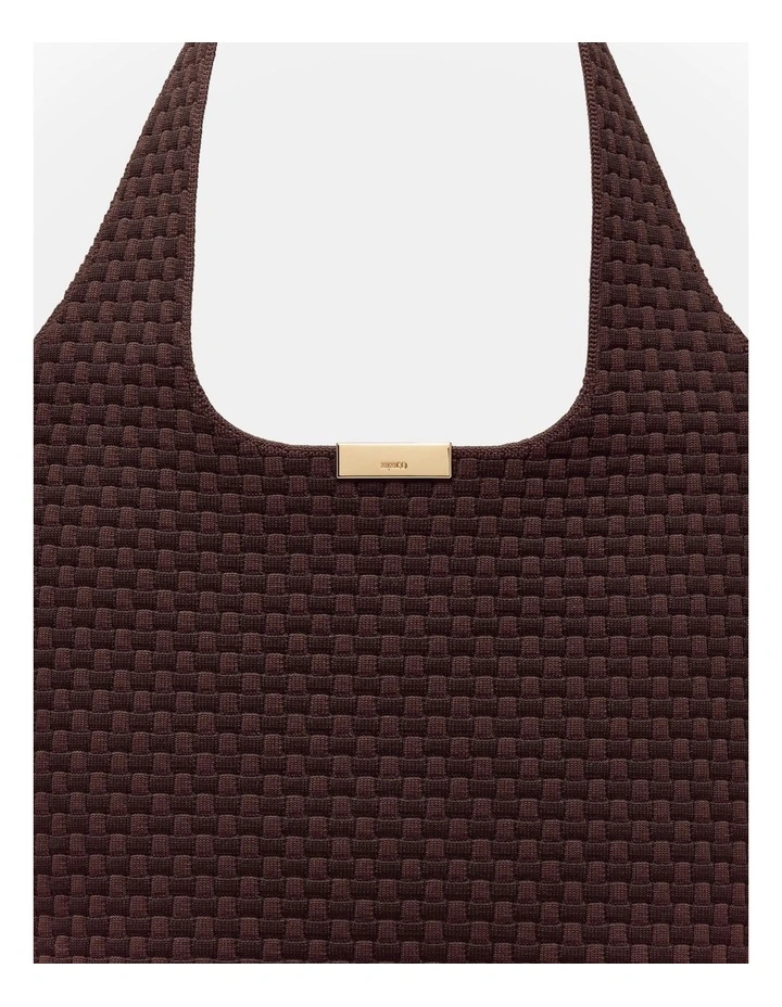 Amelie Basket Tote Bag in Chocolate image 5