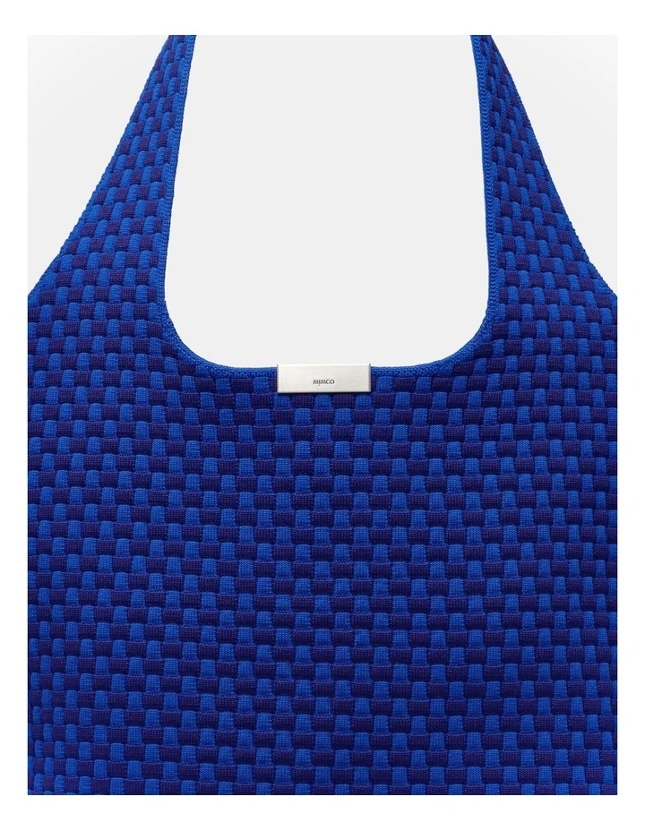 Amelie Basket Tote Bag in Cobalt image 5