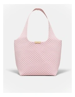 Amelie Basket Tote Bag in Pink Salt