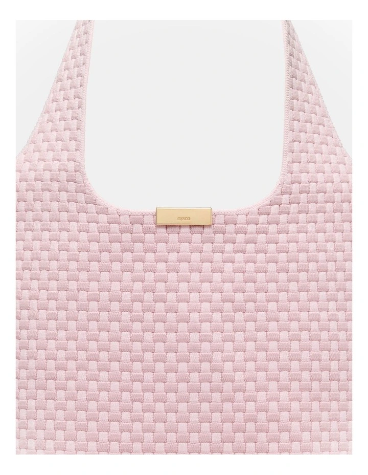 Amelie Basket Tote Bag in Pink Salt image 5