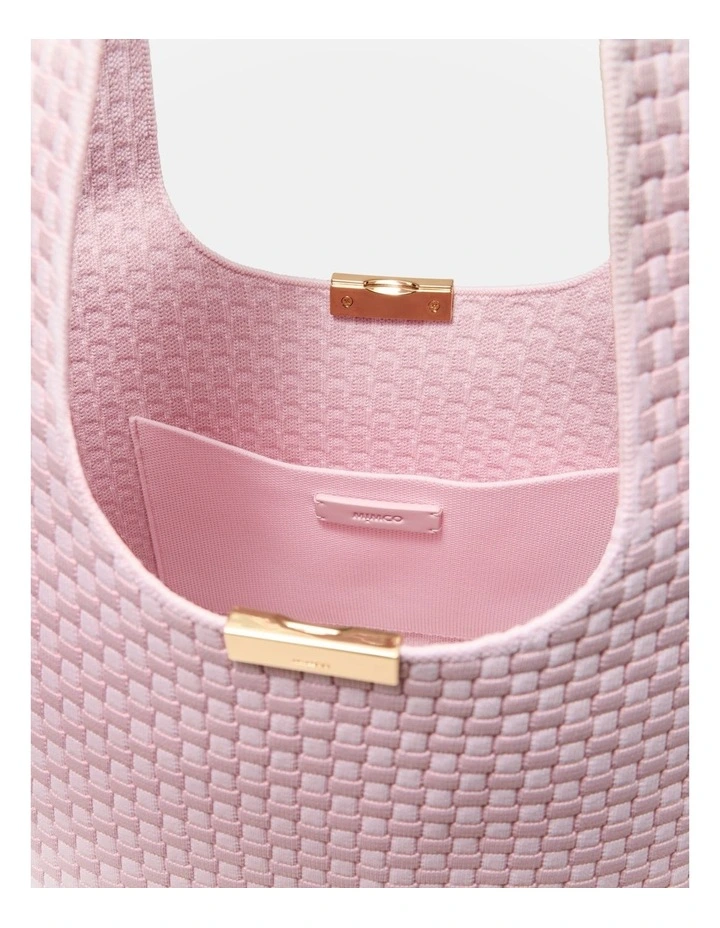 Amelie Basket Tote Bag in Pink Salt image 6