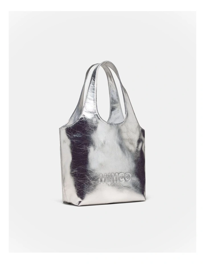 Brittany Mini Tote Bag in Silver image 3