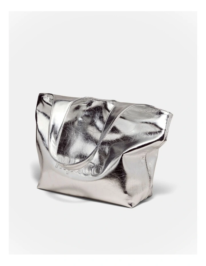 Brittany Mini Tote Bag in Silver image 5