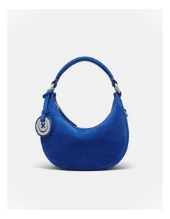 Luna Mini Crescent Bag in Cobalt